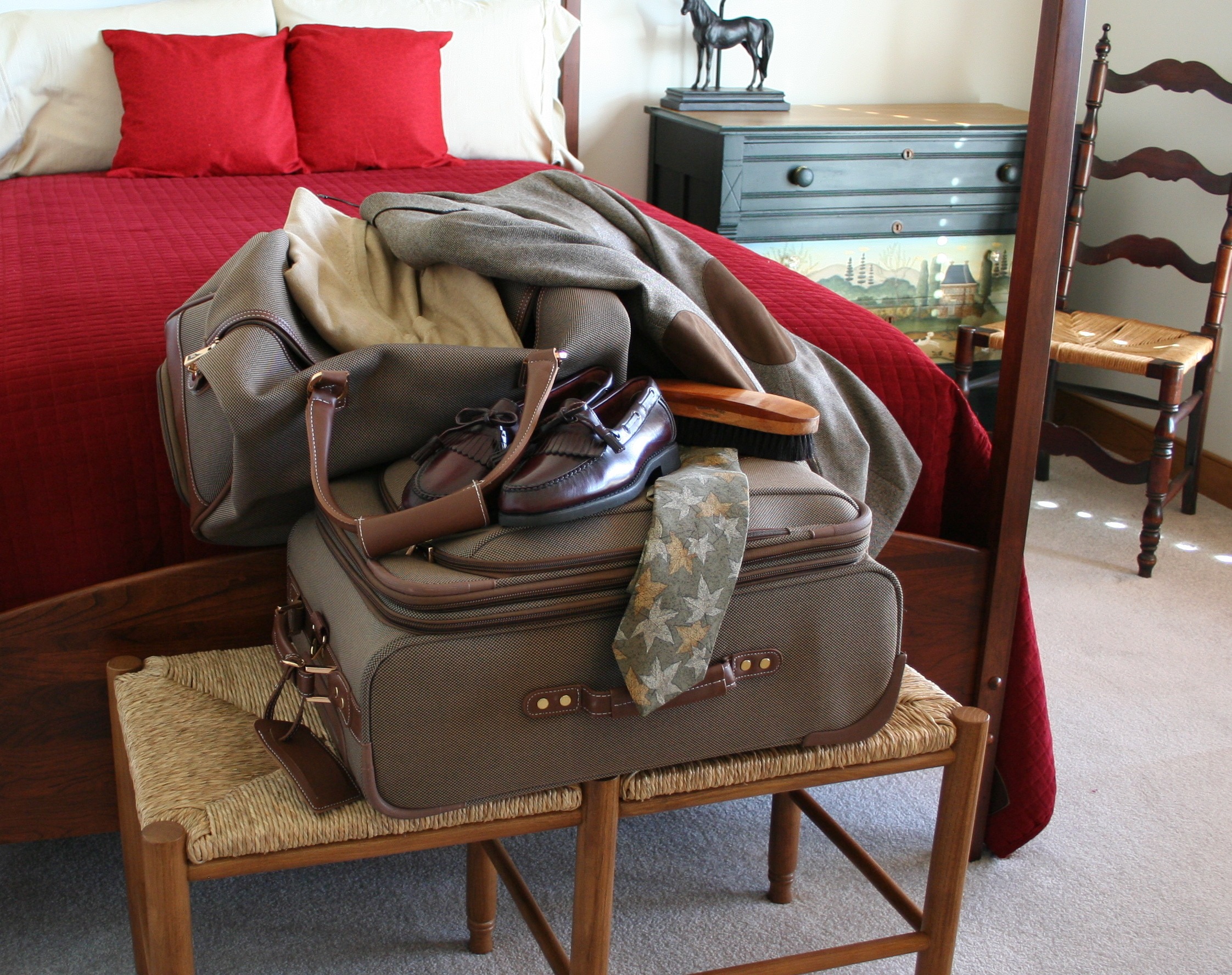 messy luggage